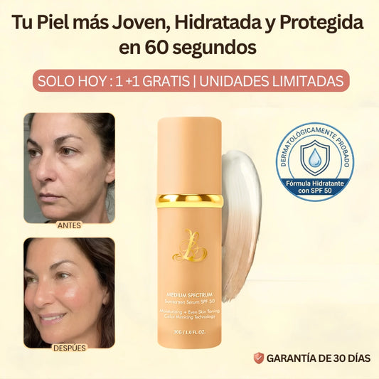 Quítate 5 Años de encima con cada aplicación | Base de Maquillaje Profesional - con SPF 50 Mineral